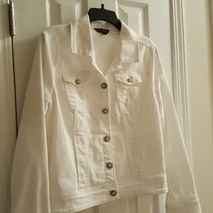 Baccini white jean jacket